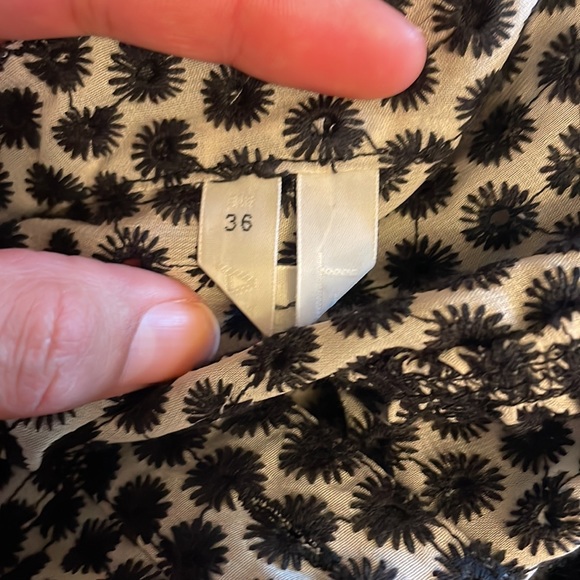 Arket Embroidered Blouse Black White Eyelet Sz 36 or Small - Picture 3 of 7